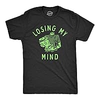Mens Losing My Mind T Shirt Funny Halloween Headless Zombie Tee for Guys