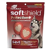 Soft Shield Protection+ Brushless Toothpaste, Dog Dental Chews for Large Breeds, Stops Plaque and Tartar, Freshens Breath, 18oz, 1 Pack