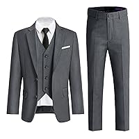 Husky Boys Suits Formal Dresswear Black Blue Gray Suit Pants Set