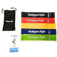 Resistance Exercise Loop Bands Set with Instruction Manual and Carry Bag