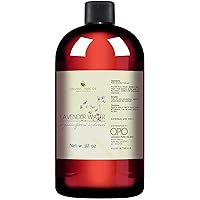 Lavender Water Hydrosol - 100% Pure Steam Distilled Natural Organically Sourced Non GMO Calming Bulk Body, Face, Facial Toner, Aromatherapy, Set Makeup, Cleanser Mist Spritz - 32oz - OPO