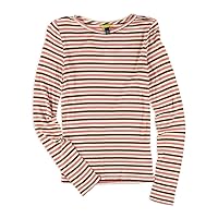 AEROPOSTALE Womens Ribbed Striped Pullover Sweater, Off-White, Medium