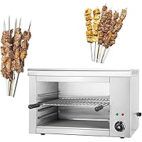 Electric Salamander Oven, Commercial Thermostatically Controlled Electric Oven, 2200W Adjustable Grid Kitchen Appliance Stainless Steel Broiler Chop Steak Oven for Pizza Roast Chicken