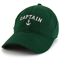 Trendy Apparel Shop Captain Anchor Embroidered Soft Crown 100% Brushed Cotton Cap