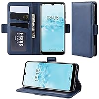 Honor X10 5G Case, Premium PU Leather Full Body Shockproof Wallet Flip Case Cover with Card Slot Holder and Magnetic Closure for Huawei Honor X10 5G Phone Case - Blue