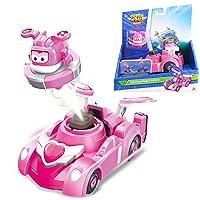 Super Wings Dizzy Spinning Battling Tops & Cars Toys, Pink Car Toys for Toddlers 1-3, Little People Race Toy Cars for 5 Year Old Boys, Best Gifts for Kids Boys Girls