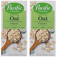 Pacific Natural Foods Organic Natural Oatmeal Beverage - Original - 32 Fl oz (Pack of 2)