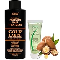 Keratin Research Complex Brazilian Keratin Hair Argan Oil Blowout Treatment Professional Results Straightening and Smoothing Hair Keratina (GOLD)