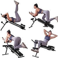 Ab Workout Machine with LCD Monitor for Home Gym,Foldable Sit-Up Bench, Full Body Exercise Equipment for Leg,Thighs,Buttocks,Rodeo,Sit-up Exercise.