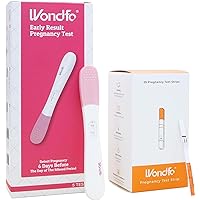 Wondfo Early Result Pregnancy Test Combo - Double Confirm Preganacy with 5 Early Result Pregnancy Test Sticks and 25 Pregnancy Test Strips -Value Pack
