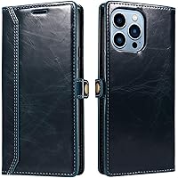 Case for iPhone 14/14 Plus/14 Pro/14 Pro Max, PU Leather Flip Wallet Phone Case, Protective Shockproof Cover, with [Card Holder] [RFID Blocking] (Color : Blue, Size : 14 Plus 6.7