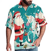 Hawaiian Shirts for Men, Short Sleeve Shirts for Men, Tropical Shirts for Men, Christmas Red White