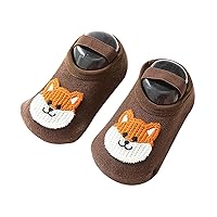 Cute Children Toddler Shoes Autumn and Winter Boys and Girls Socks Shoes Flat Bottoms Non Slip Big Girls Walking Shoes