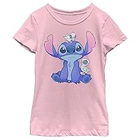 Disney Lilo & Stitch Cute Ducks Girl's Solid Crew Tee