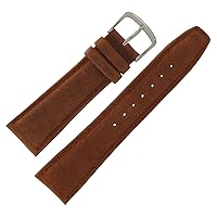 Hadley Roma MS881 18mm Rust Suede Leather Stitched Men's Watch Strap Band