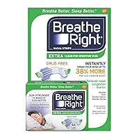 Breathe Right Nasal Strips Extra, Sensative Skin : 88 Clear Strips