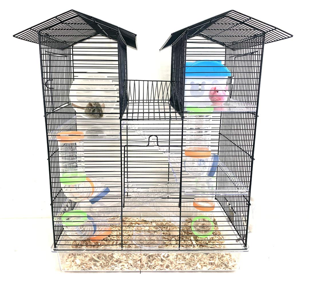 Large 5 Floor Twin Towner Habitat Syrian Hamster Rodent Gerbils Mouse Mice Rat Cage