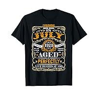 Legends Were Born In July 1923 100 Years Old 100th Birthday T-Shirt