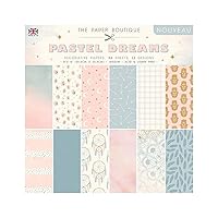 Pastel Dreams-Paper Pad, Multicoloured, 8 x 8 inches