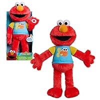 SESAME STREET 13-inch Sing-Along Plush Elmo with Lights and Sounds, Super-Soft and Huggable, Kids Toys for Ages 18 Month by Just Play