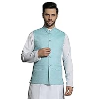 WINTAGE Men's Linen Cotton Purple Modi Nehru Jacket