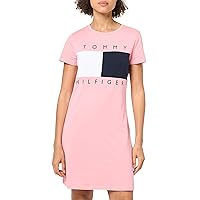 Tommy Hilfiger Women's Short Sleeve Cotton Logo T-Shirt Dress