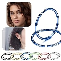 Double Nose Hoop Ring for Piercing Nose Hoop 12 Pcs Personalized Nose Ring Hoop Ear Ring Ear Clip Earrings for Women Girls Spiral Nose Hoop Nostril Piercing Jewelry Gifts for Her (Multicolor)