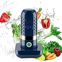 Fruit and Vegetable Washing Machine, Aqua Pure Fruit Cleaner Device, Fruit Purifier with OH-ion Purification Technology 250min Working Time Wireless Charging for Cleaning Fruit,Vegetable,Meat (Blue)