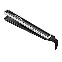 Remington Pearl Pro Ceramic Flat Iron Hair Straightener, 1-inch Floating Plates, Fast 30 Second Heat up, Black & White