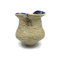 Ceramic Sculpture, Tal Modern Clay Sculptural Vase Textured For Table, Pottery Large Bud Vase, Contemporary Art