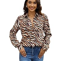 JMITHA Women's Button Down Shirt Dressy Casual Long Sleeve Tops Work Office Wrinkle-Free Blouse…