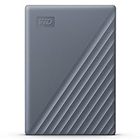 WD 4TB My Passport Portable Hard Drive, Works with USB-C and USB-A, Windows PC, Mac, Chromebook, Gaming Consoles, and Mobile Devices, Backup Software and Password Protection - WDBRMD0040BGY-WESN