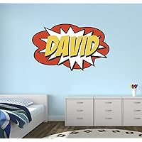 Custom Comic Name Wall Decal Superheroes Nursery Baby Room Mural Art Decor Vinyl Sticker LD08 (26