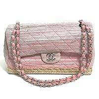 [CHANEL] (Chanel) Matelasse Quilted CC Coco Mark Bag Single Flap Chain Bag Shoulder Bag Leather/Suede Women's Used, Pink/silver hardware