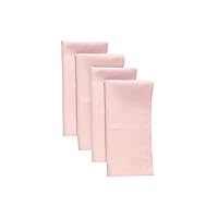 Solino Home Pink Linen Napkins Set of 4 – 100% Pure Linen Fabric Napkins 20 x 20 Inch – Machine Washable Dinner Napkins for Spring, Summer, Indoor, Outdoor – Fete, Handcrafted from European Flax