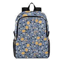ALAZA Fresh Lemon Tree Branches Pattern Hiking Backpack Packable Lightweight Waterproof Dayback Foldable Shoulder Bag for Men Women Travel Camping Sports Outdoor