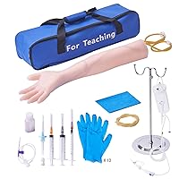 Phlebotomy Practice Kit, IV Venipuncture Intravenous Training Kit, High Simulation IV Practice Arm Kit with Carrying Bag, Practice and Perfect IV Skills, for Students Nurses and Professionals