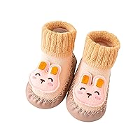 Baby Girl Floral Sneaker Autumn And Winter Boys And Girls Children Cute Socks Shoes Non Slip Infant Slippers
