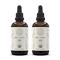 Bitter Melon B120 USDA Organic Tincture | Alcohol-Free Extract, High-Potency Herbal Drops | Certified Organic Bitter Melon (Momordica Charantia) Dried Fruit (2x4 fl oz)