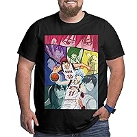 Anime Big Size Mens T Shirt Kuroko's Basketball Round Neck Short-Sleeve Tee Tops Custom Tees Shirts