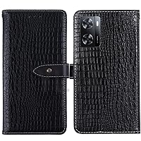 Shockproof Black Flip Leather TPU Silicone Luxury Cover Stand Wallet Case for Oppo A57 5G 6.56 inch Card Slots Pouch Skin