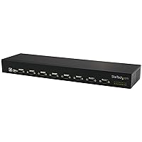 StarTech.com USB to Serial Hub - 8 Port - COM Port Retention - Rack Mount and Daisy Chainable - FTDI USB to RS232 Hub (ICUSB23208FD)