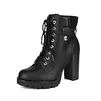 DREAM PAIRS Women's Fashion Ankle Boots - Chunky High Heel Booties