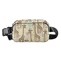 Cute Babies Giraffe Fanny Packs for Women Men Everywhere Belt Bag Fanny Pack Crossbody Bags for Women Fashion Waist Packs with Adjustable Strap Bum Bag for Sports Travel Outdoors Shopping