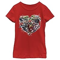 Marvel Girl's Avenger Heart T-Shirt
