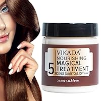 Hair Repair Cream Vikada Nourishing Magical Treatment - 5 Seconds To Restore Soft Hair, Collagen Hair Mask Vikada 80ml Keratin Hair Conditioner For Dry Damaged Hair (1pcs)