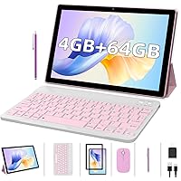 2 in 1 Tablet with Keyboard Case Mouse Stylus Pen Film, 10 inch Tablet Android 11.0 Tablets PC Set, 4GB RAM+64GB ROM Tableta Computer 10.1