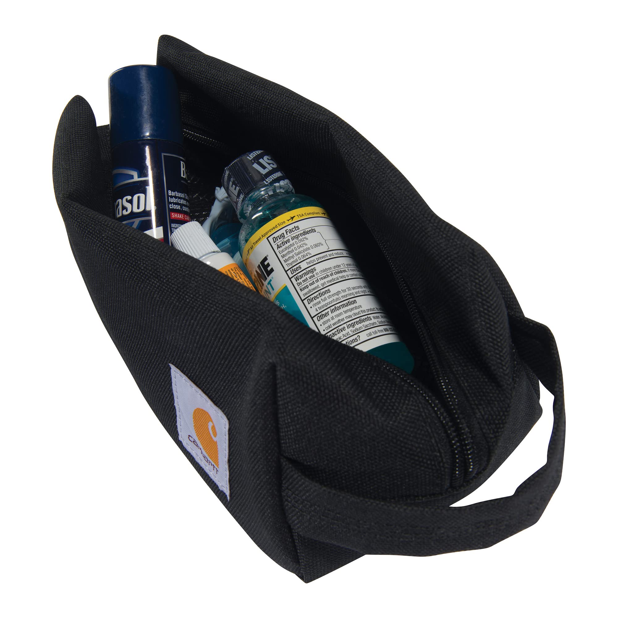 Carhartt Travel Kit, Durable Toiletry Organizer Bag, Black, One Size