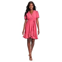 London Times Summer Ruffle Short Cocktail Petite Dresses for Women Party