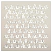 Repeat Geometric Triangle Pattern Stencil by StudioR12 - Select Size - USA Made - Paint DIY Wall Floor Tile | Reusable Mixed Media Template | STCL6802 (12 x 12 inch)